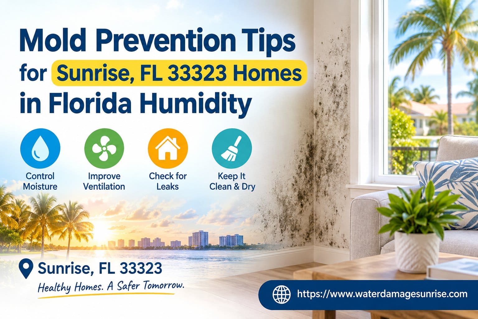 Mold prevention tips for humid Sunrise Florida homes